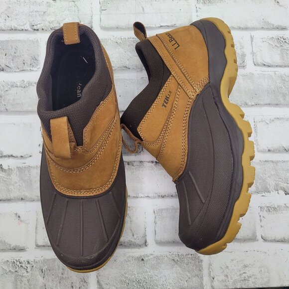 Pristine LL Bean Storm Chaser Tek 2.5 Low Cut Duck Boots Leather Men's Size 9 - Picture 1 of 8